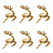 Catzon 6 Pack Elk Napkin Ring Chic Table Accessories-Gold