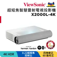 在飛比找momo購物網優惠-【ViewSonic 優派】X2000L-4K 4K HDR