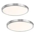 14 Inch Flush Mount Ceiling Light Fixture, Metal and Glass LED Ceiling Light ...
