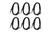 BravoPro AP2117-03 3M 3pin Female XLR to 6.35mm Jack Plug Mic. Cable x6