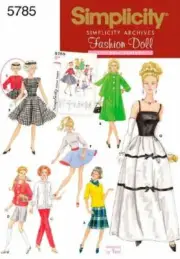 Simplicity Sewing Pattern 5785 Doll Clothes One Size