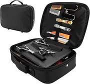 TOEDO Hair Clippers Storage Case Barber Case Large Space Protable Travel Carrying Case Trimmer Organizer Storage Bag for Hair Stylist & Pet Groomer Supplies