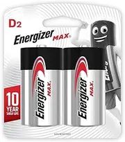 Energizer Max D Alkaline Battery (Pack of 2)