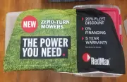 NIP REDMAX Zero Turn Mower 21" x 38.5" ADVERTISING LAWN MOWER COVER