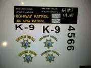 California Highway Patrol Cruiser Decals Custom 1:64 2 for one $