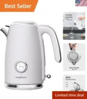 Stainless Steel Hot Tea Kettle 1.7L with Boil Dry Protection & Cool Touch Handle