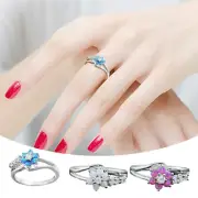 Silver Rings For Women Non Tarnish Vintage Exquisite Ladies Ring White Opal