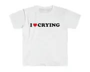 Y2K TShirt, I Love / Heart Crying 2000's Style Meme Tee, Gift Shirt