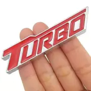 Red 3D Sticker TURBO Logo Metal Emblem Badge Decal Car Exterior Accessories Trim (for: Audi)
