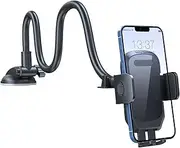 Car Phone Holder Mount,Dashboard/Windshield/Air Vent Cell Phone Holder,Gooseneck Long Arm Cradle Anti-Shake Handsfree Stand Compatible with iPhone and All Smart Phones,Universal 2 in 1 Phone Holder