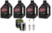 Oil Change Kit Harley Davidson FLT Tune Up Filter Spark Plug 20W50 4QT SYNTHETIC