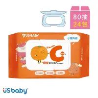 在飛比找Yahoo奇摩購物中心優惠-US baby 優生 維生素C嬰兒柔濕巾80抽(24包)