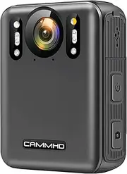 CAMMHD 4K Body Camera, 6-Axis EIS Anti-Shake Camcorder with IR Night Vision, Small Wearable Video Camera for Police Security Guard Personal Safety YouTube Vlogging
