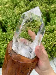 2.37LB Top Natural Clear Quartz obelisk Crystals Tower Point Wand Reiki Gmes