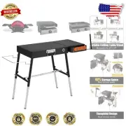 Folding 35" Metal Grill Stand with Spice Rack - Ideal for Blackstone Griddles