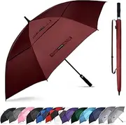 Trenovo Automatic Open Golf Umbrella, 47/54/62/68/72 Inch Extra Large Umbrella Oversize Double Vented Canopy, UV Protection Waterproof Windproof Stick Umbrellas for Rain Men and Women