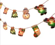 2.5m 20LED Christmas Tree Decoration Lights Old Man Snowman Painted Lighting
