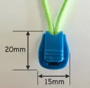 Cord Lock Ends Clip, Zipper Puller - Wholesale Lot 1,000 Blue
