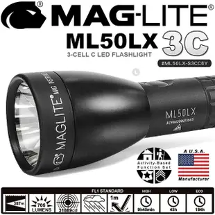 【MAG-LITE】MAG-LITE ML50LX 3C LED 手電筒-黑色(#ML50LX-S3CC6Y)