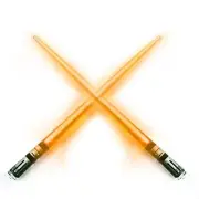 Chop Sabers Light Up Lightsaber Chopsticks, 1 Pair, Orange