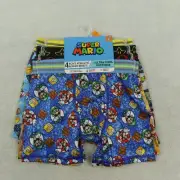 Super Mario Underwear Boys 6 Boxer Briefs Athletic Luigi Yoshi Bowser 4 Pair