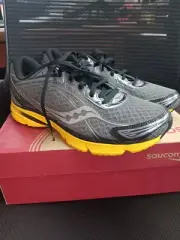 Size 10 - Saucony ProGrid Mirage 2 Gray/Yellow