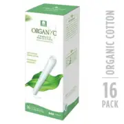 Organyc Tampons With Applicator Regular 16 count (Pack of 6)