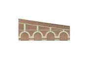 Hornby Mid Stepped Arched Retaining Walls X2 Red Brick