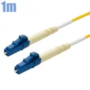 1M LC to LC UL Single Mode 9/125 Simplex Fiber Optical Patch Cable OFNR Yellow
