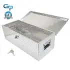 30"X13"X10" Aluminum Truck Bed Tool Box Trailer Storage Toolbox Black w/Lock