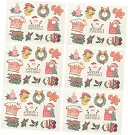 Healvian Christmas Sticker Set 6 Pack Temporary Kids' Favorite Festive Temporary Decals