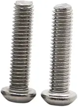 2/5/10/20/50pcs M1.6 M2 M2.5 M3 M4 M5 M6 M8 ISO7380 A2-70 304 Stainless Steel Hexagon Hex Socket Head Button Screw Bolt(40mm,M8 5pcs)