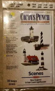 Cactus Punch-EMBROIDERY NEW ENGLAND & EAST COAST LIGHT HOUSES CD-ROM BRAND NEW