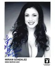 MIRIAM GONZALEZ 03/2001 PLAYBOY PLAYMATE SEXY SIGNED PROMOTIONAL PHOTO (B)