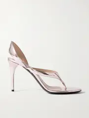 [Alaïa] Alaïa - Tong 90 Mirrored-leather Sandals - Silver - IT37 IT 37 Silver