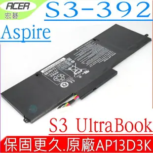 ACER 電池(原廠)-宏碁電池 ASPIRE S3電池,S3-392電池,S3-392G電池,AP13D3K,1ICP6/60/78-2,1ICP5/60/80-2