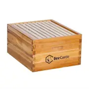 Heavy Wax Coated Unassembled Langstroth Deep/Brood Box with Frames and Beeswa...