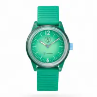 在飛比找momo購物網優惠-【Q&Q SmileSolar】太陽能手錶-春夏拚色款-草皮