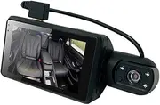 1080P DVR Dash Camera Front & Inside Dual Camera Car Dashcam 3 Inch IPS Screen Driving Recorder with Night Vision 170° Wide Angle G-Sensor Parking Loop Recording Black One Size