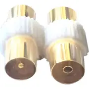 2pc Coax Female to Coax Female Socket/PAL Male to Male TV Antenna Cable Adapter