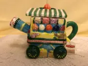 TEE NEE FLOWER CART TEAPOT TEA FOR ONE COLLECTIBLE