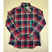 WoolRich Men's NWTs Large Long Sleeve Button Plaid Flannel Shirt Outdoor Fishing