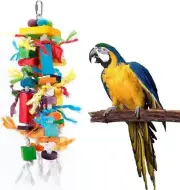 Bird Parrot Toys, Parrot Chew Toys, Bird Toys,Large Parrot Toy Durable Wooden