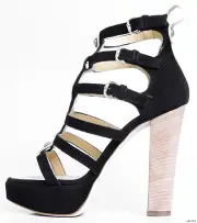 Giuseppe ZANOTTI black suede GLADIATOR platforms open-toe shoes new $795