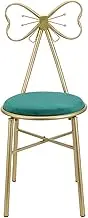 Butterfly Makeup Chair with Detachable Backrest Stylish Vanity Stool with Bow Back for Bedroom and Living Comfortable Soft Seat Modern Accent Chair