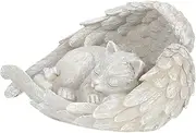 Levemolo Cat Memorial Stone Ornament Angel Cat Statue Pet Tribute Statue Pet Remembrance Stone Bereavement