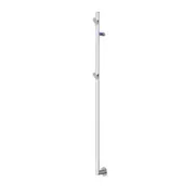 AGUZZO Ezy Fit 150cm Vertical Flat Tube Heated Towel Rail with 2 Hooks - Polished SS
