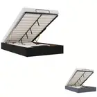 Ottoman Bed Frame No Mattress Wooden Platform Bedstead Bed Base Velvet vidaXL