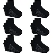 12 Pair Bonds Lightweight 1/4 Quarter Crew Mens Cooling Socks Black SXMX4N Bulk