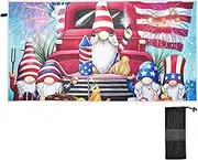 Pink Beach Towels Sandproof Gnomes American Flag Extra Large Beach Towels Oversized Lightweight Towels Quick Dry Summer Essentials for Women 71 x 31 Inch